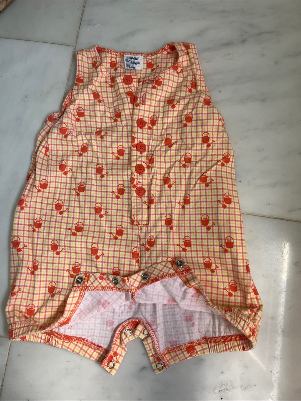 Baby Gap Sleeveless Checked Romper, 12-18mos.